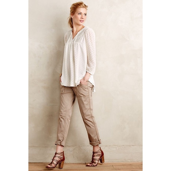 Anthropologie Pants - Anthropologie Hei Hei Utility Roll Ups in Khaki 28